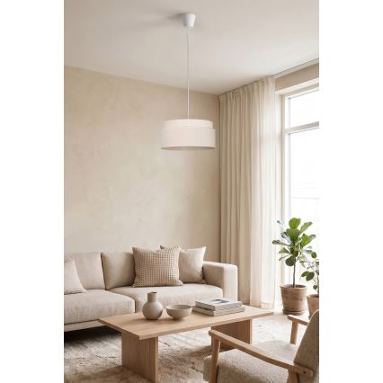 Brilagi - Ripplamp kaablil PADOVA 1xE27/60W/230V, Ø 40 cm, kreemjas