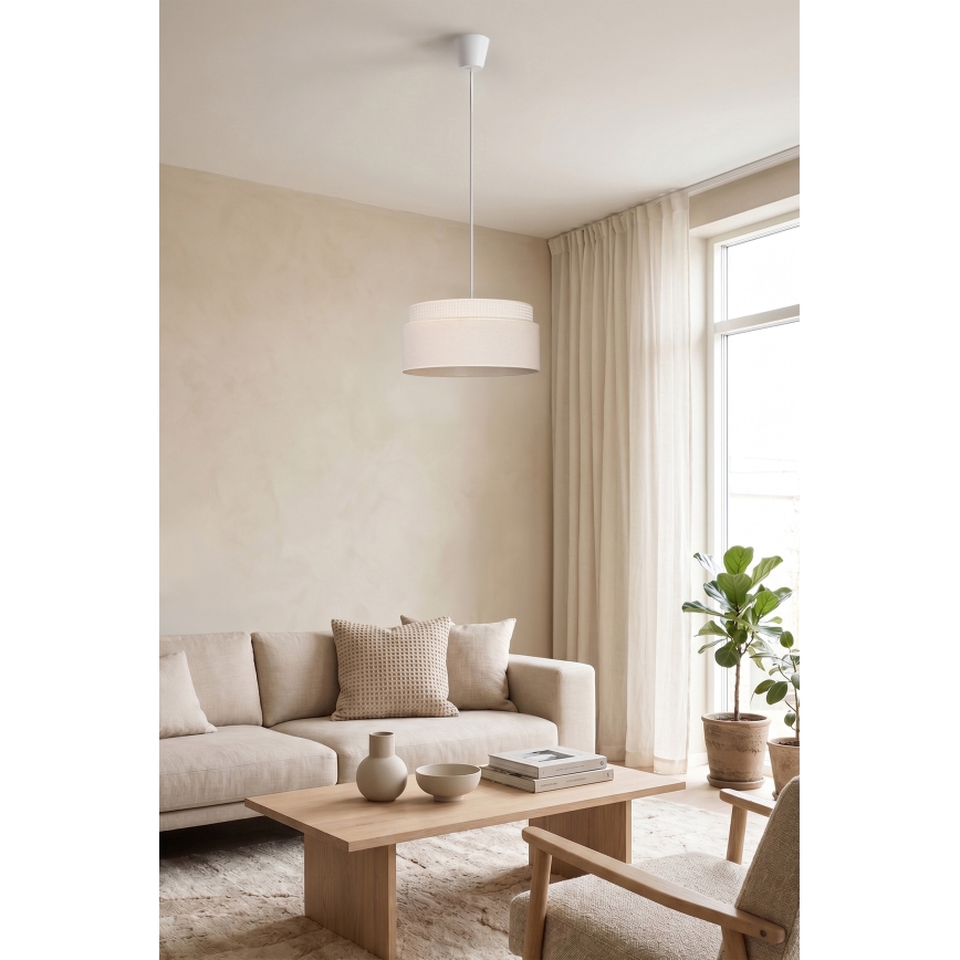 Brilagi - Ripplamp kaablil PADOVA 1xE27/60W/230V, Ø 40 cm, kreemjas