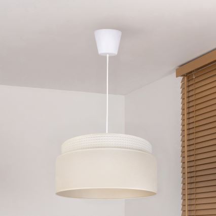 Brilagi - Ripplamp kaablil PADOVA 1xE27/60W/230V, Ø 40 cm, kreemjas