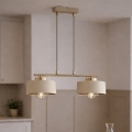 Brilagi - ripplamp kaablil SPRING 2xE27/60W/230V beež/kuldne