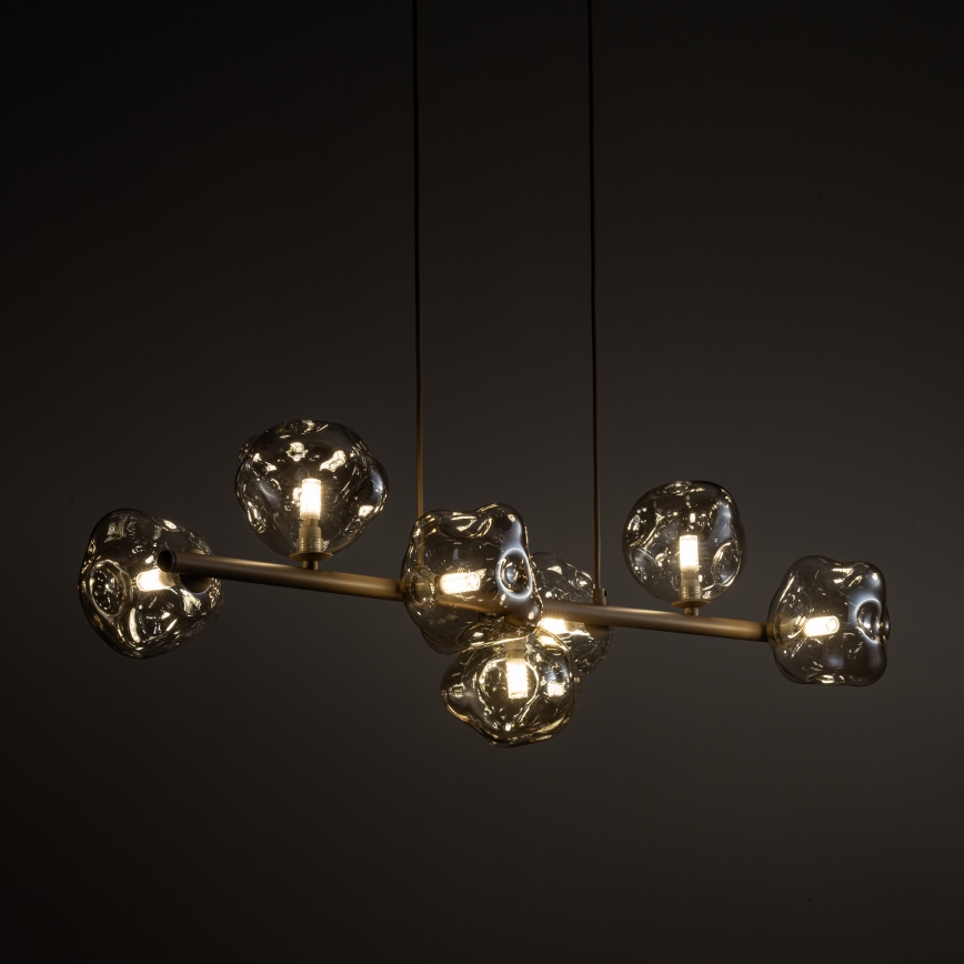 Brilagi - Ripplamp kaablil VULCANO 7xG9/8W/230V beež/suitsune beež