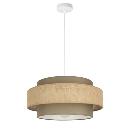 Brilagi - Ripplühter juhtmega RESNA 1xE27/60W/230V läbimõõt 40 cm pruun/beež
