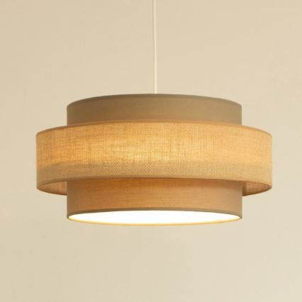 Brilagi - Ripplühter juhtmega RESNA 1xE27/60W/230V läbimõõt 40 cm pruun/beež
