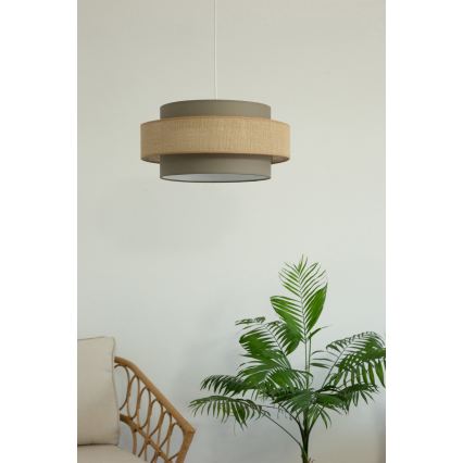 Brilagi - Ripplühter juhtmega RESNA 1xE27/60W/230V läbimõõt 40 cm pruun/beež