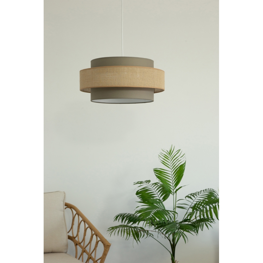 Brilagi - Ripplühter juhtmega RESNA 1xE27/60W/230V läbimõõt 40 cm pruun/beež