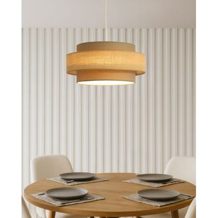 Brilagi - Ripplühter juhtmega RESNA 1xE27/60W/230V läbimõõt 40 cm pruun/beež