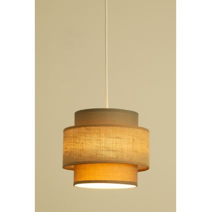 Brilagi - ripplühter juhtmel RESNA 3xE27/60W/230V läbimõõt 45 cm pruun/beež