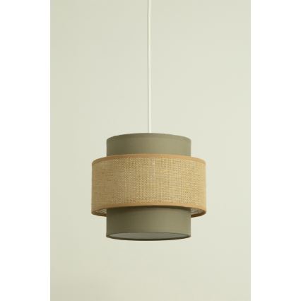 Brilagi - ripplühter juhtmel RESNA 3xE27/60W/230V läbimõõt 45 cm pruun/beež