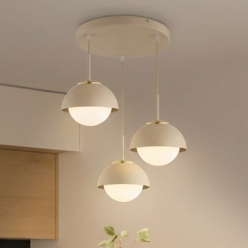 Brilagi - Ripplühter kaabliga COSMO 3xE27/60W/230V beež/kuldne