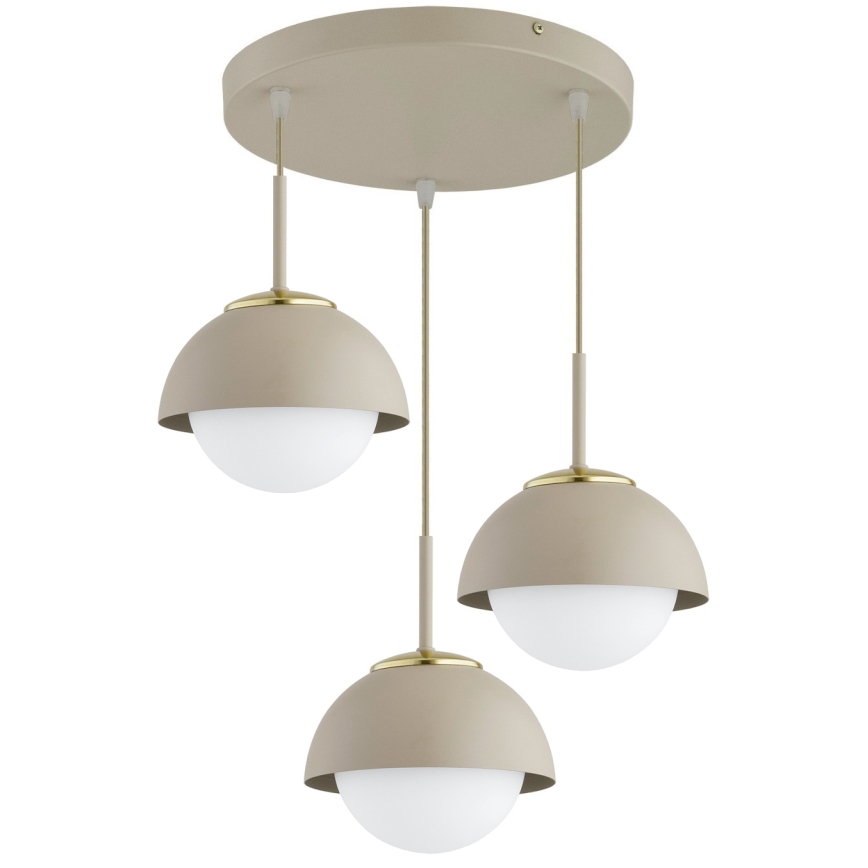 Brilagi - Ripplühter kaabliga COSMO 3xE27/60W/230V beež/kuldne
