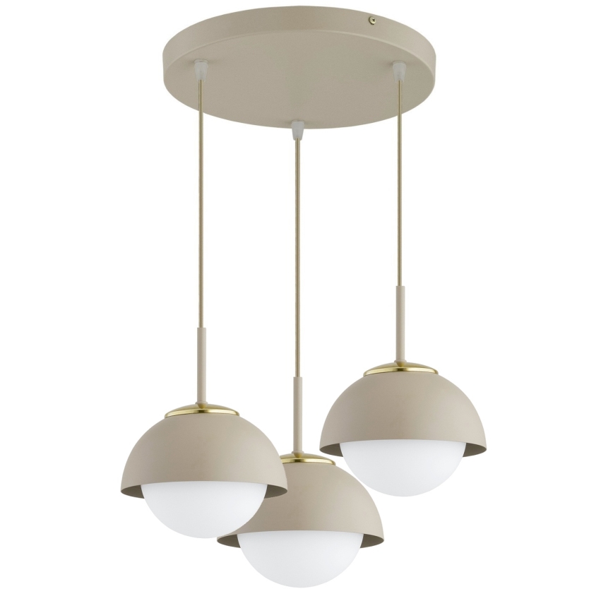 Brilagi - Ripplühter kaabliga COSMO 3xE27/60W/230V beež/kuldne