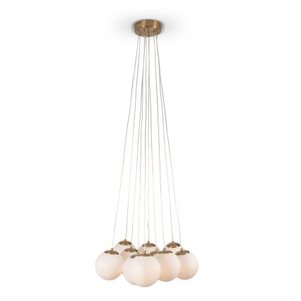 Brilagi - Ripplühter kaabliga GLOBE 10xE14/15W/230V valge