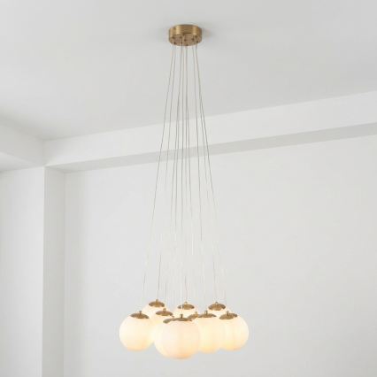 Brilagi - Ripplühter kaabliga GLOBE 10xE14/15W/230V valge