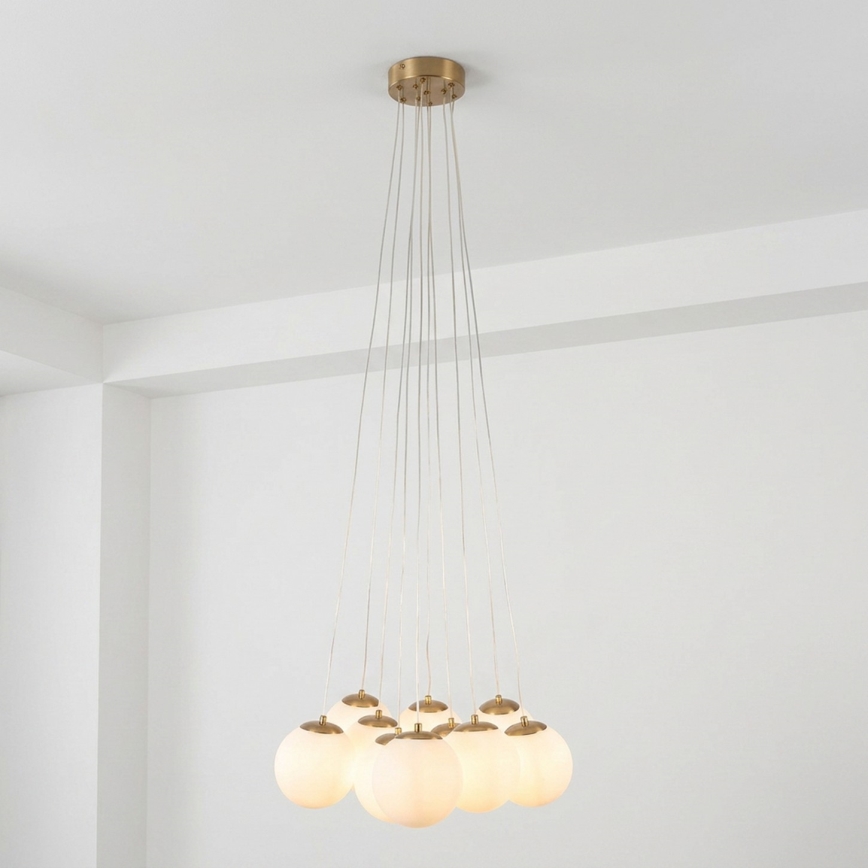 Brilagi - Ripplühter kaabliga GLOBE 10xE14/15W/230V valge