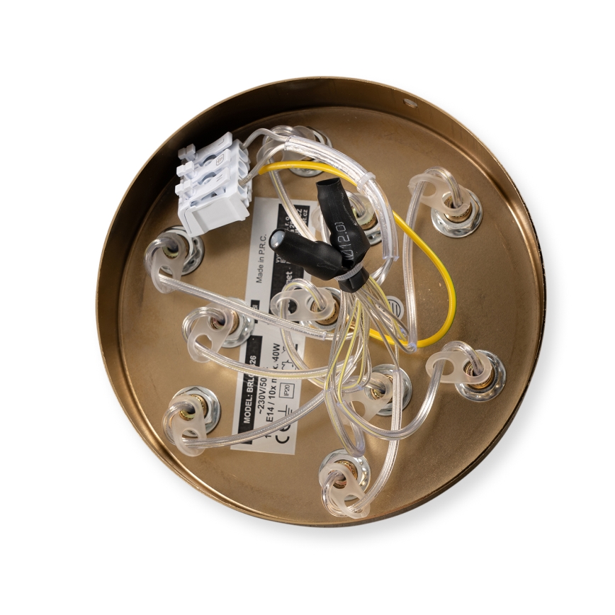 Brilagi - Ripplühter kaabliga GLOBE 10xE14/15W/230V valge
