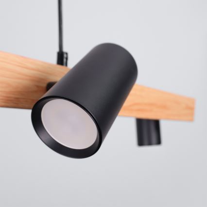 Brilagi - ripplühter kaabliga SELE 6xGU10/30W/230V must/tamme dekor