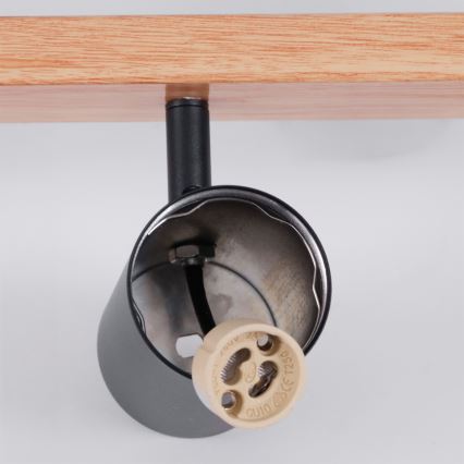 Brilagi - ripplühter kaabliga SELE 6xGU10/30W/230V must/tamme dekor