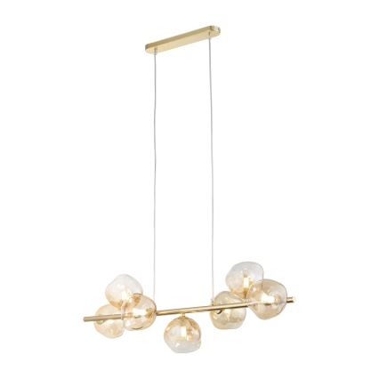 Brilagi - Ripplühter kaabliga VULCANO 7xG9/8W/230V kuldne/suitsune beež