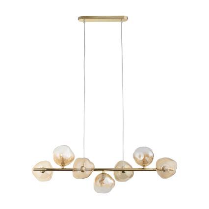 Brilagi - Ripplühter kaabliga VULCANO 7xG9/8W/230V kuldne/suitsune beež