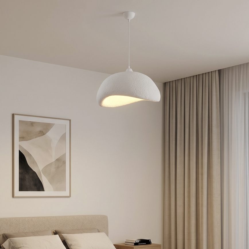Brilagi - Ripplühter kaabliga WABI SABI 1xE27/40W/230V Ø 42 cm valge