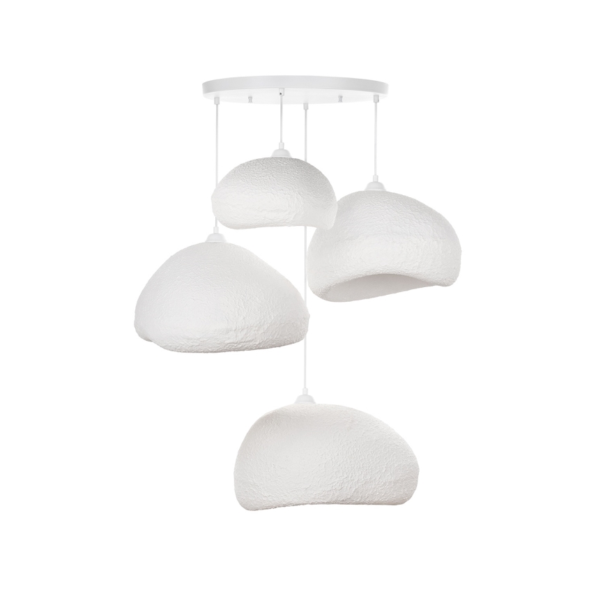 Brilagi - ripplühter kaabliga WABI SABI 4xE27/40W/230V, läbimõõt 95 cm, valge