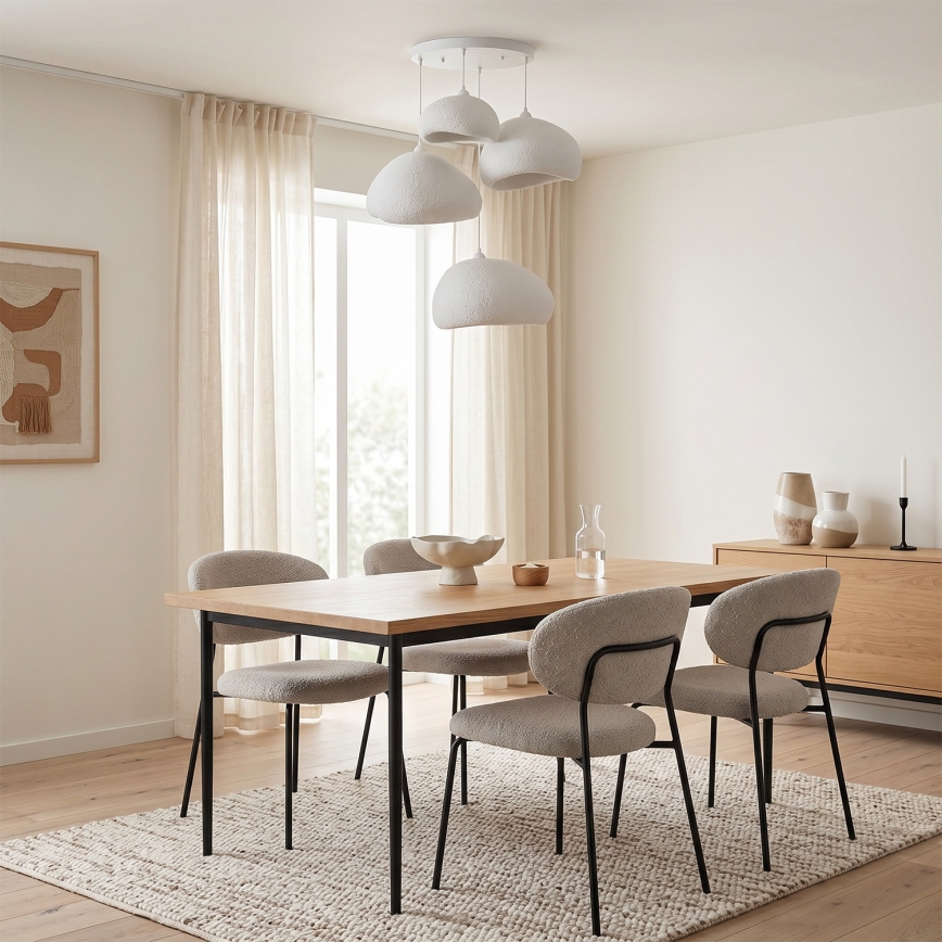 Brilagi - ripplühter kaabliga WABI SABI 4xE27/40W/230V, läbimõõt 95 cm, valge