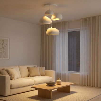 Brilagi - ripplühter kaabliga WABI SABI 4xE27/40W/230V, läbimõõt 95 cm, valge