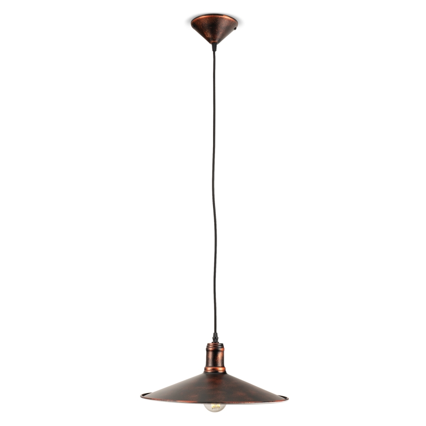 BRILAGI - ripplühter kaablil FORGE 1xE27/60W/230V, läbimõõt 36 cm, patineeritud/vaskne