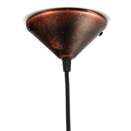 BRILAGI - ripplühter kaablil FORGE 1xE27/60W/230V, läbimõõt 36 cm, patineeritud/vaskne