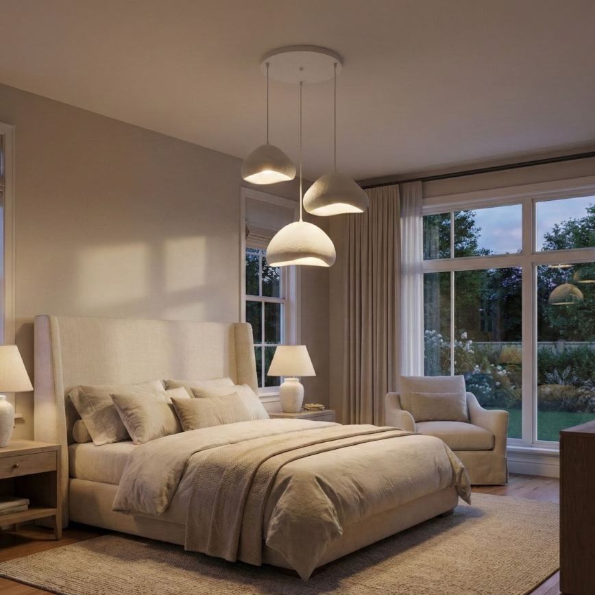 Brilagi - Ripplühter kaablil WABI SABI 3xE27/40W/230V, läbimõõt 82 cm, valge