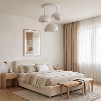 Brilagi - Ripplühter kaablil WABI SABI 3xE27/40W/230V, läbimõõt 82 cm, valge