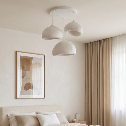 Brilagi - Ripplühter kaablil WABI SABI 3xE27/40W/230V, läbimõõt 82 cm, valge
