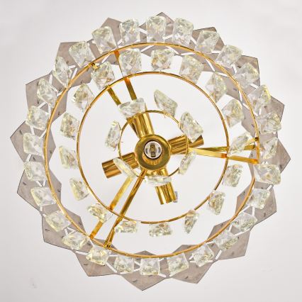 Brilagi - Ripplühter ketiga CRISTAL 5xE14/40W/230V Ø 38 cm kuldne/must