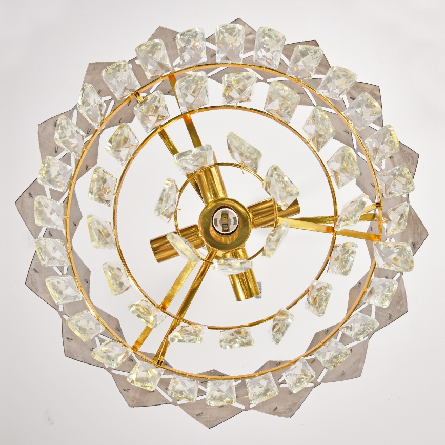 Brilagi - Ripplühter ketiga CRISTAL 5xE14/40W/230V Ø 38 cm kuldne/must