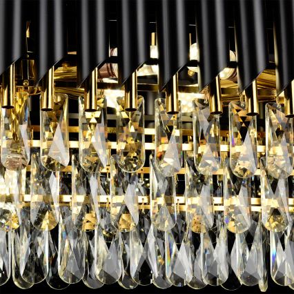 Brilagi - Ripplühter ketiga ECLIPSE 10xE14/10W/230V 78x28 cm must/kuldne