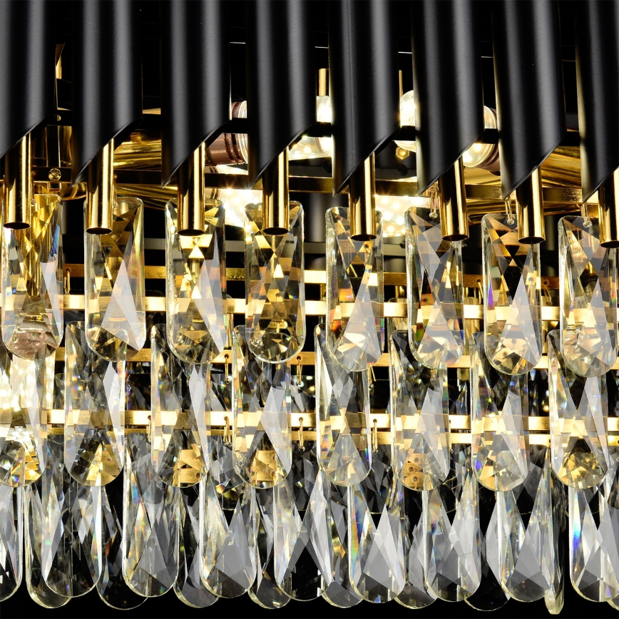 Brilagi - Ripplühter ketiga ECLIPSE 10xE14/10W/230V 78x28 cm must/kuldne