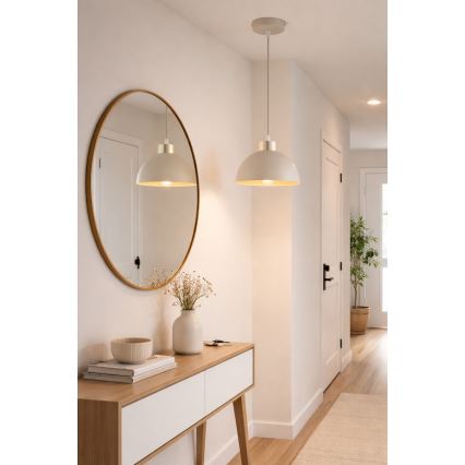 Brilagi - Ripplühter riputuskaabliga 1xE27/60W/230V, läbimõõt 18 cm, beež/kuldne