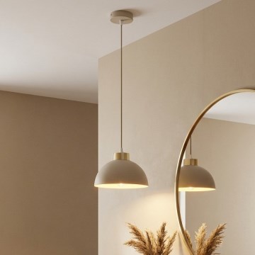 Brilagi - Ripplühter riputuskaabliga MOON 1xE27/60W/230V, läbimõõt 18 cm, beež/kuldne