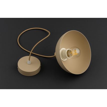 Brilagi - Ripplühter riputuskaabliga MOON 1xE27/60W/230V, läbimõõt 18 cm, beež/kuldne