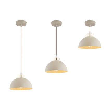 Brilagi - Ripplühter riputuskaabliga MOON 1xE27/60W/230V, läbimõõt 18 cm, beež/kuldne