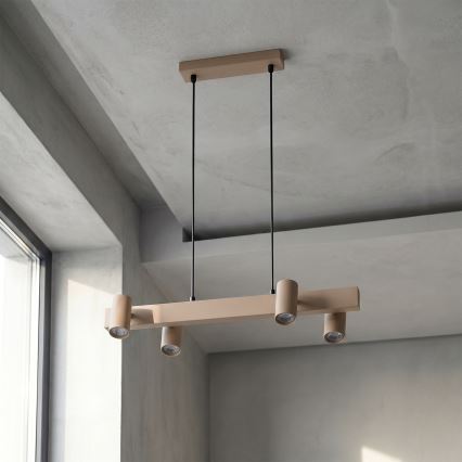 Brilagi - ripplühter SELE kaablile, 4xGU10/30W/230V, beež
