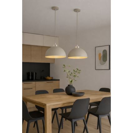Brilagi - rippvalgusti juhtmega, 1xE27/60W/230V, läbimõõt 30 cm, beež/kuldne