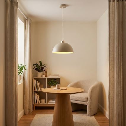 Brilagi - rippvalgusti juhtmega, 1xE27/60W/230V, läbimõõt 30 cm, beež/kuldne