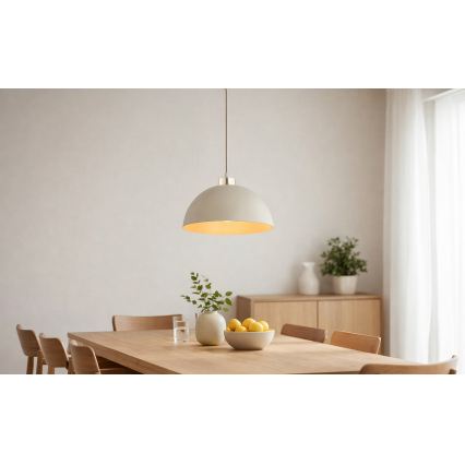 Brilagi - rippvalgusti juhtmega, 1xE27/60W/230V, läbimõõt 30 cm, beež/kuldne