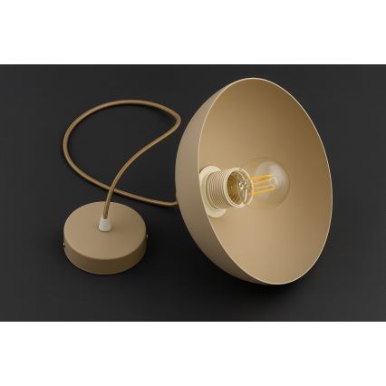 Brilagi - rippvalgusti juhtmega, 1xE27/60W/230V, läbimõõt 30 cm, beež/kuldne