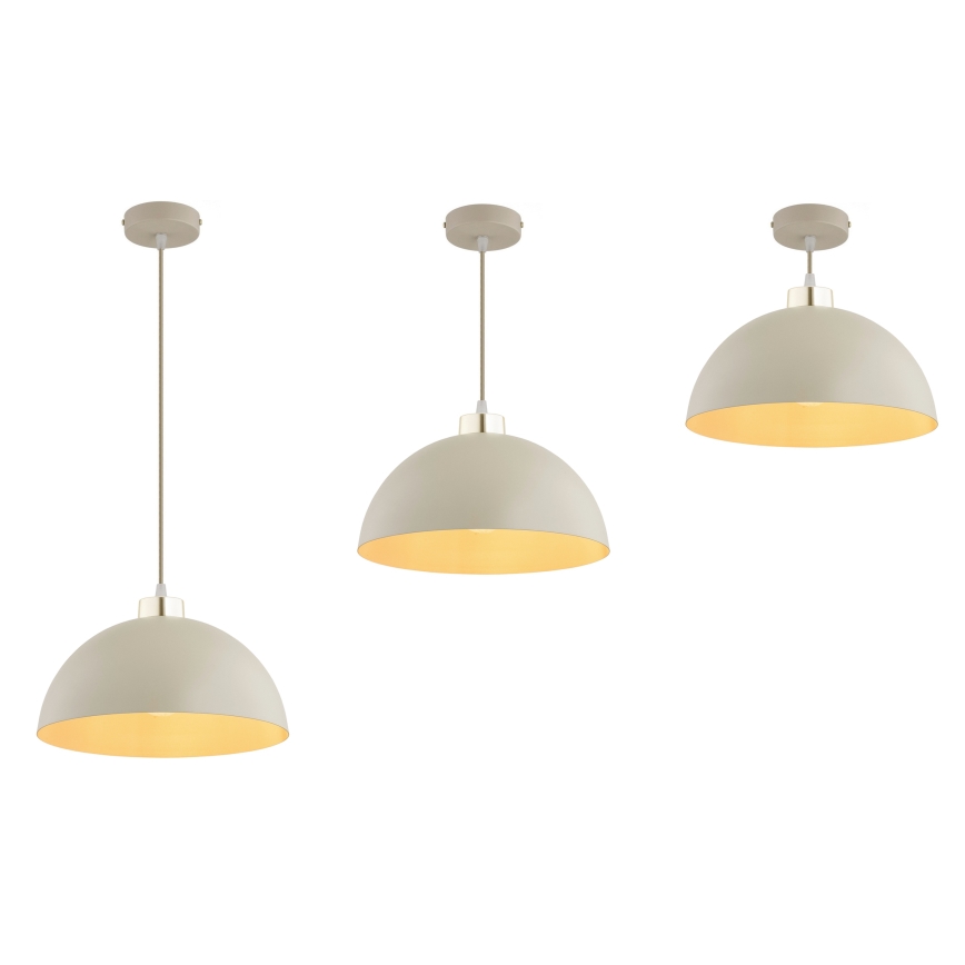 Brilagi - rippvalgusti juhtmega, 1xE27/60W/230V, läbimõõt 30 cm, beež/kuldne