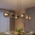 Brilagi - rippvalgusti juhtmega DIOR 6xE27/60W/230V must/suitsuhall