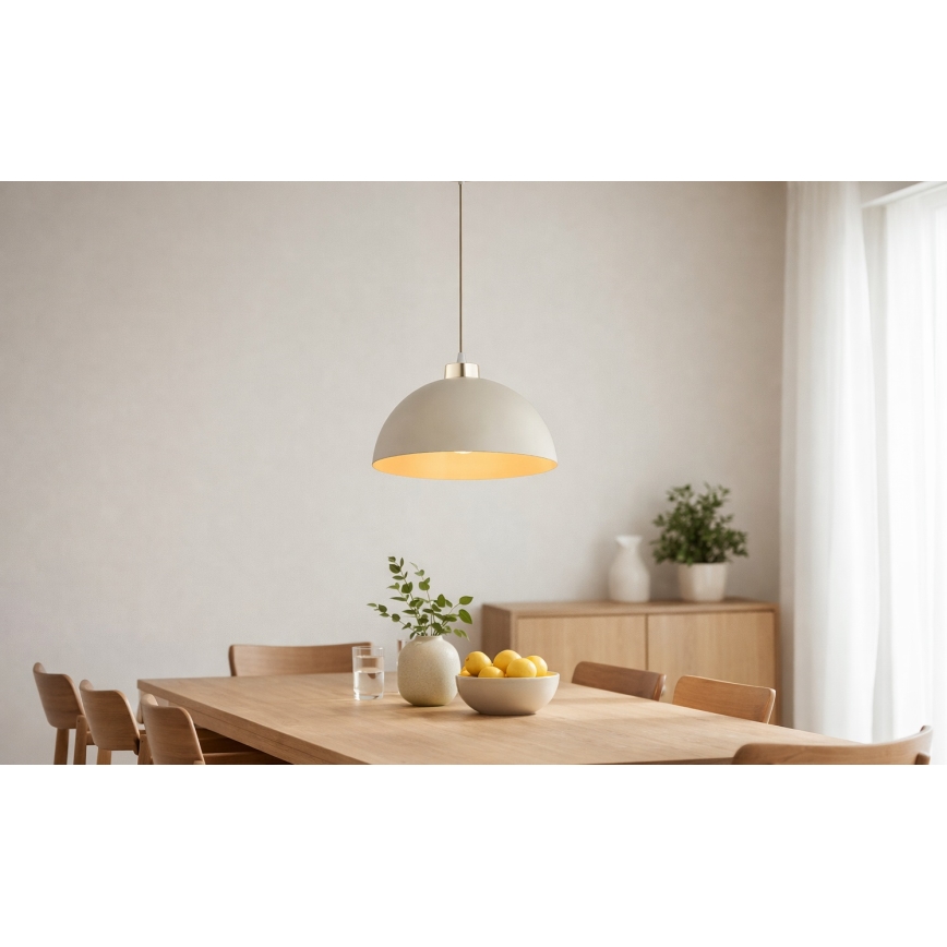 Brilagi - rippvalgusti juhtmega, MOON 1xE27/60W/230V, läbimõõt 30 cm, beež/kuldne