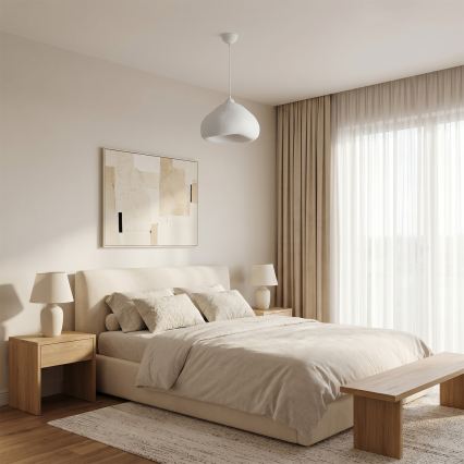 Brilagi - Rippvalgusti juhtmega WABI SABI 1xE27/40W/230V läbimõõt 32 cm valge