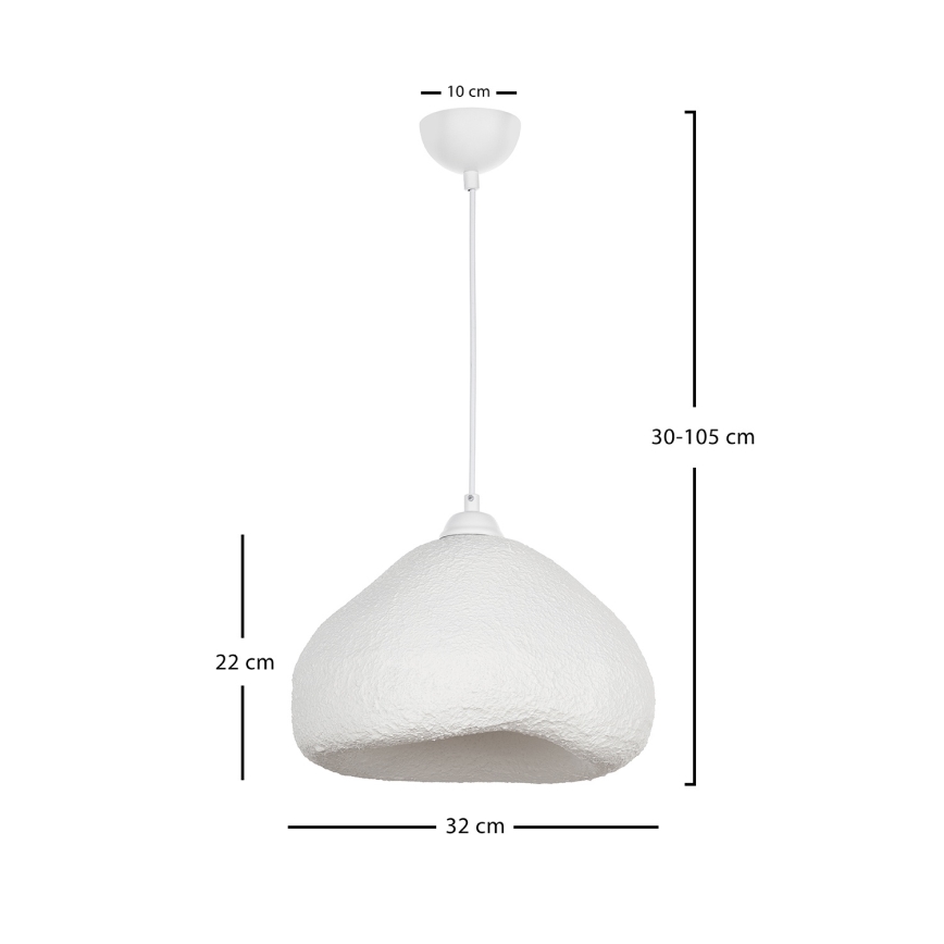 Brilagi - Rippvalgusti juhtmega WABI SABI 1xE27/40W/230V läbimõõt 32 cm valge